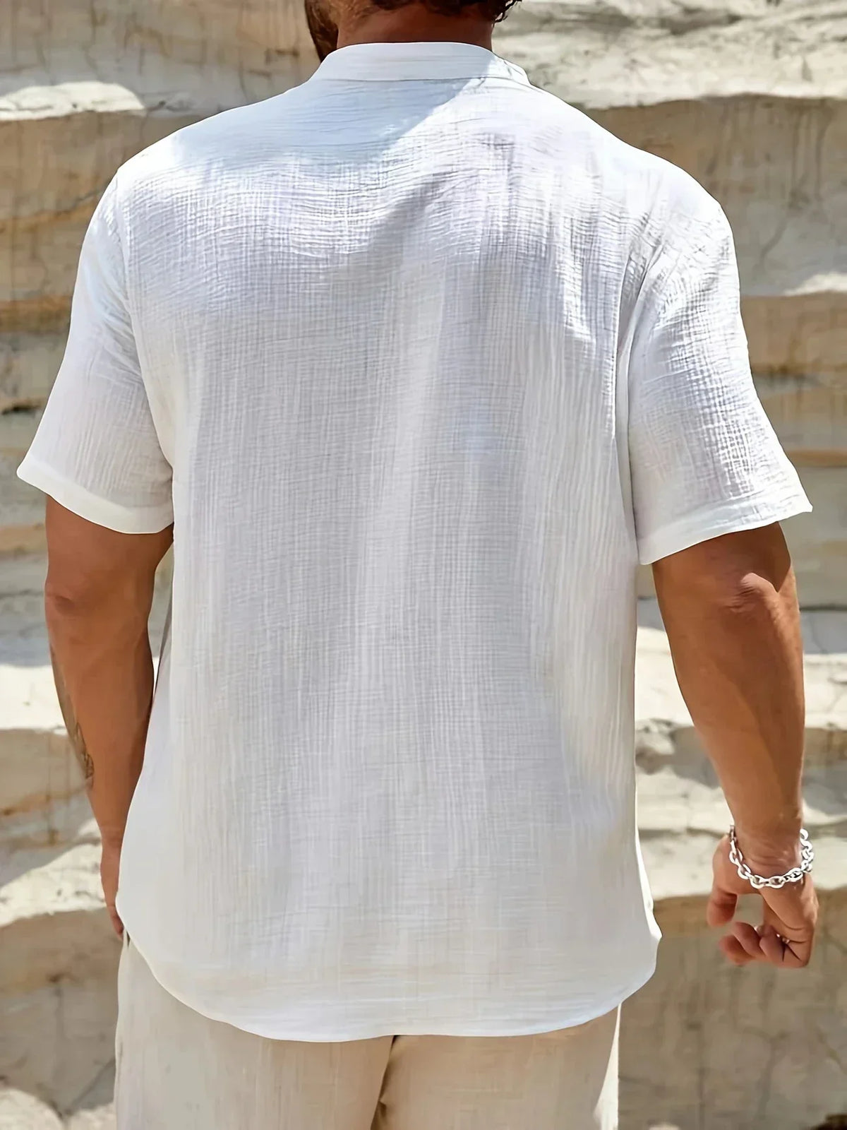 Natoli | Chemise d'été élégante à col montant