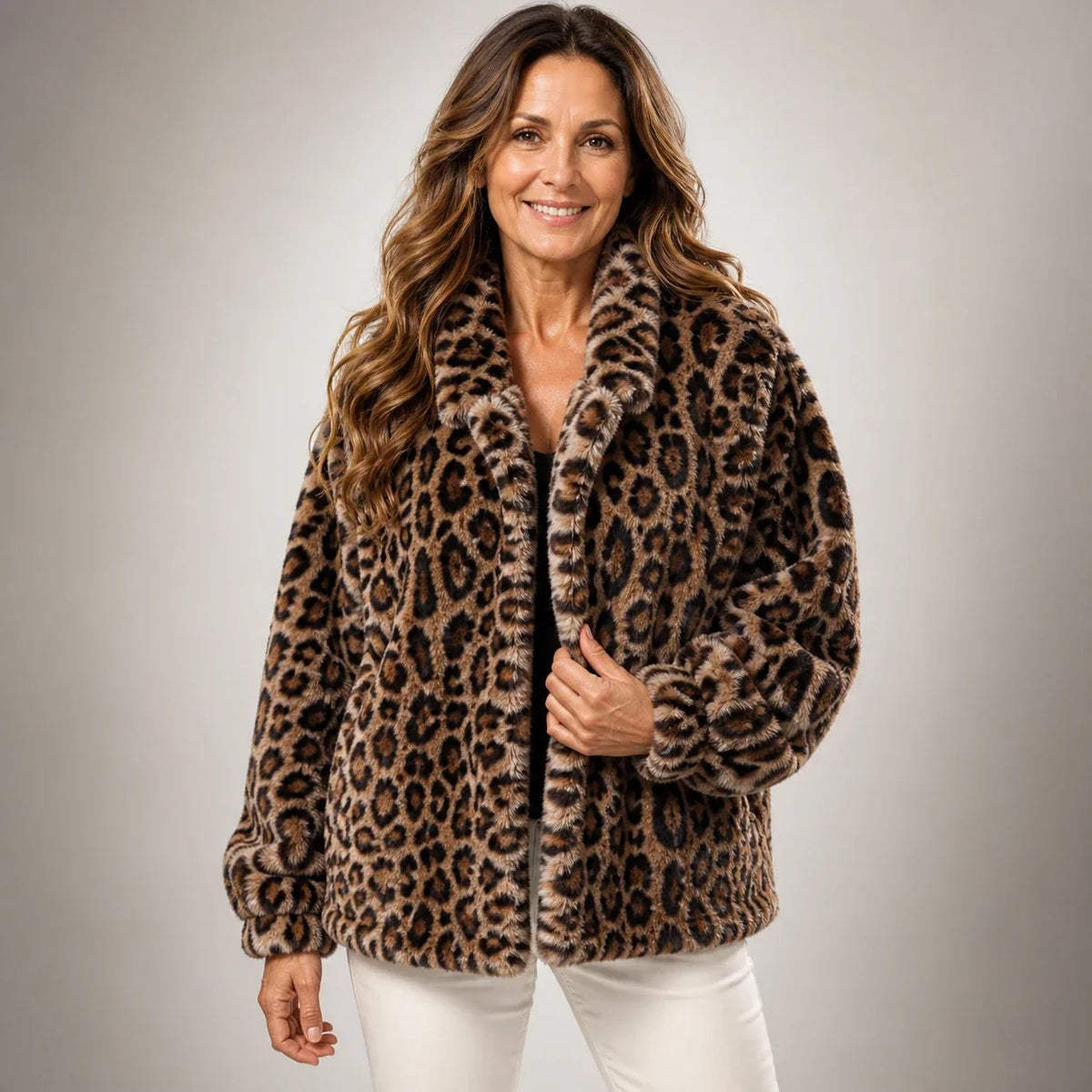Leonor™ | Abrigo estampado leopardo
