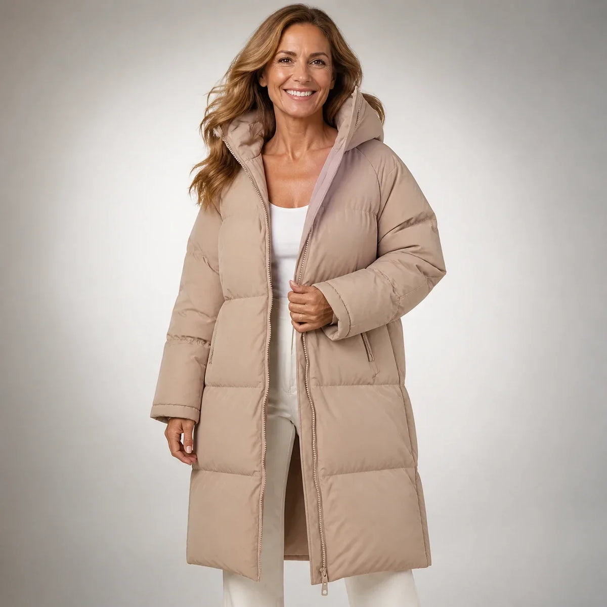Claire™ | Abrigo largo acolchado