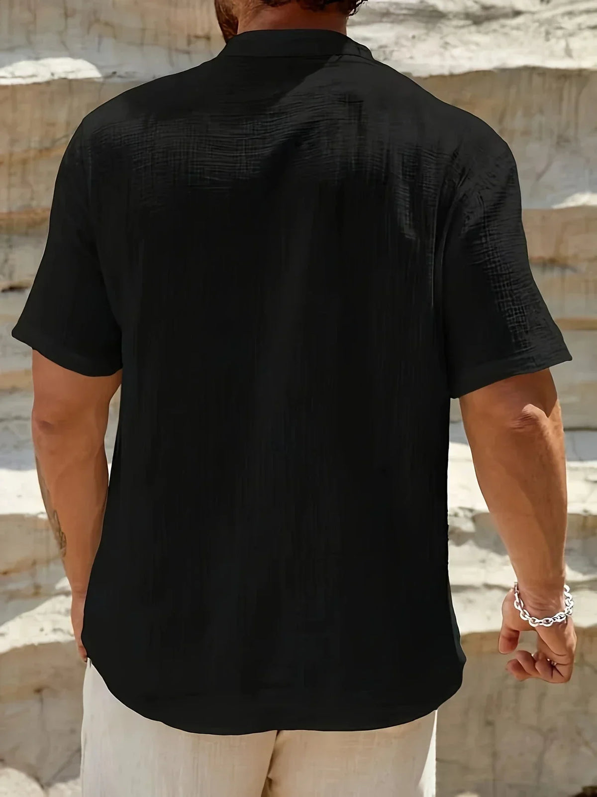 Natoli | Chemise d'été élégante à col montant