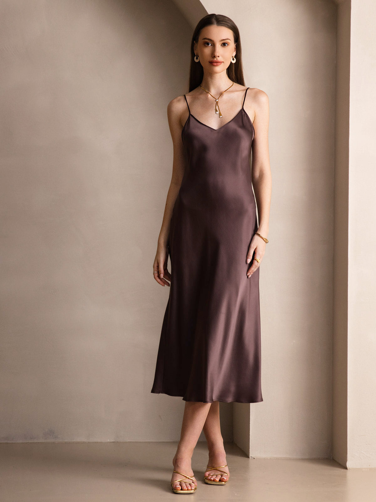 Seta - Vestido largo con tirantes finos
