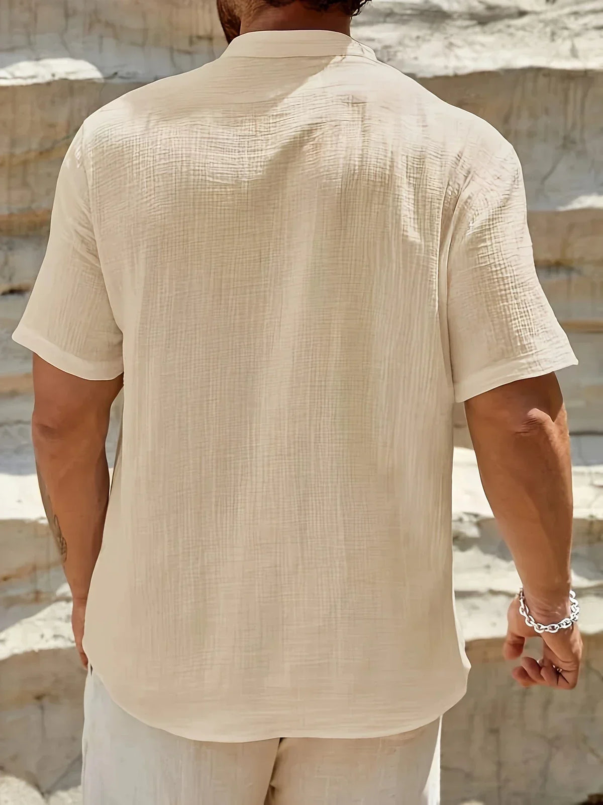 Natoli | Chemise d'été élégante à col montant