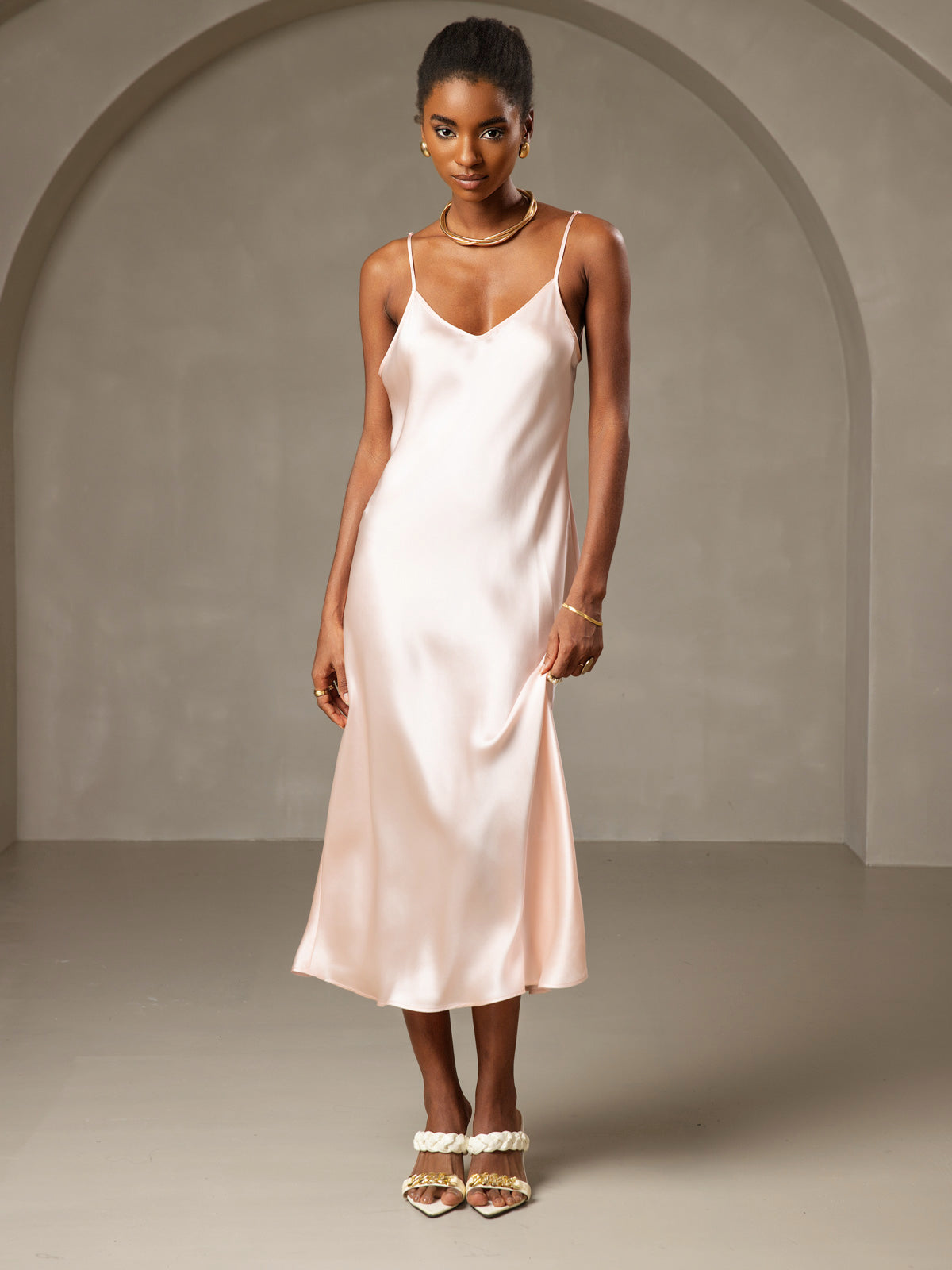 Seta - Vestido largo con tirantes finos