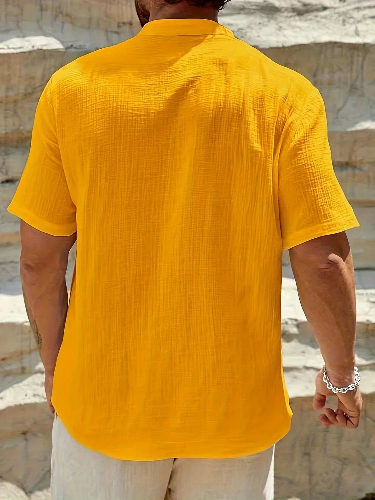 Natoli | Chemise d'été élégante à col montant