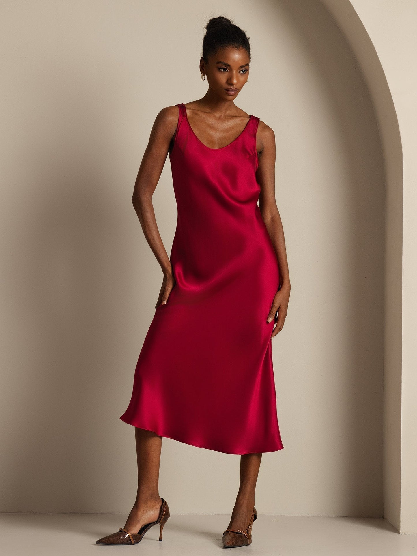 Sora - Vestido largo de seda pura