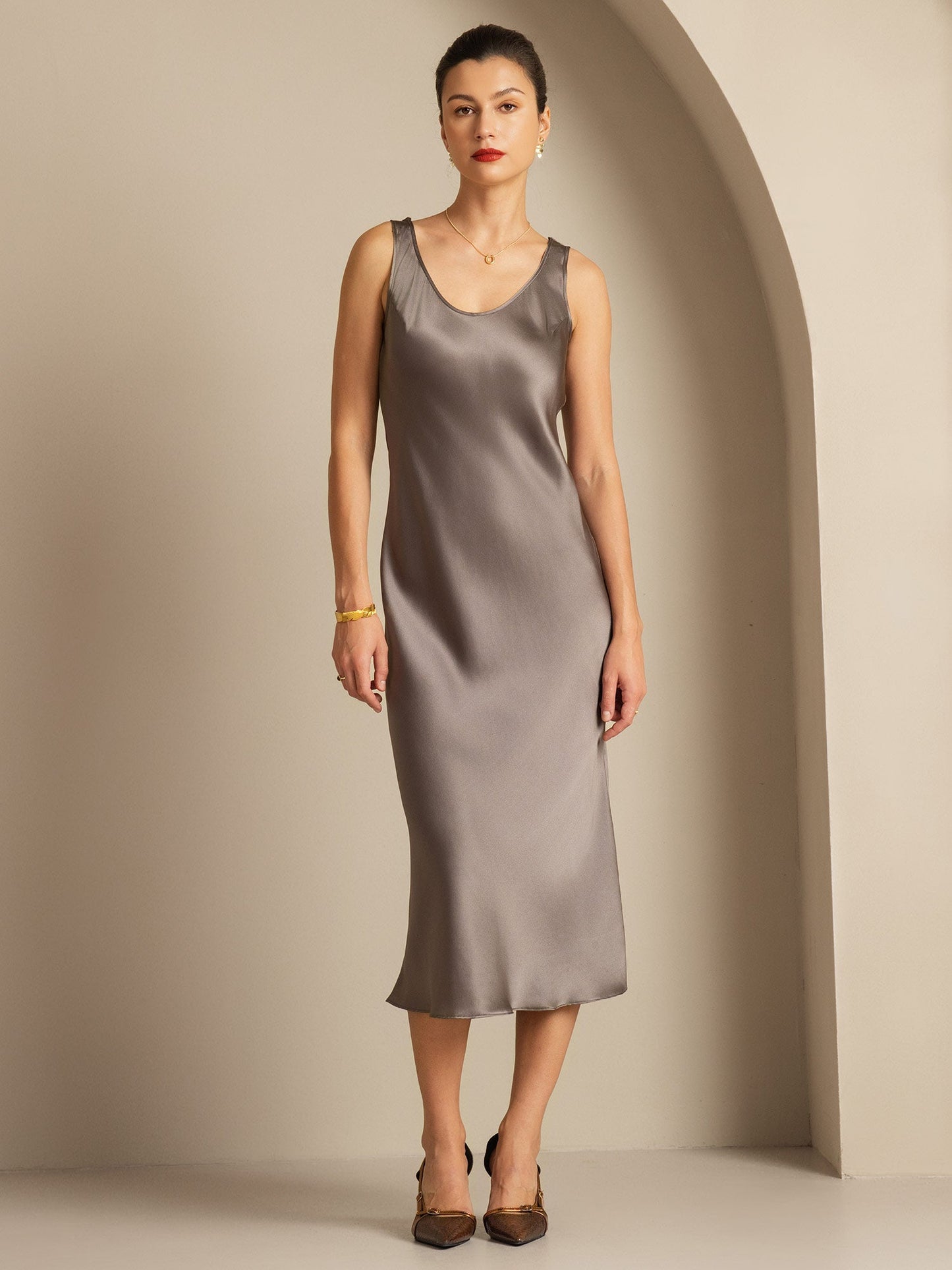 Sora - Vestido largo de seda pura