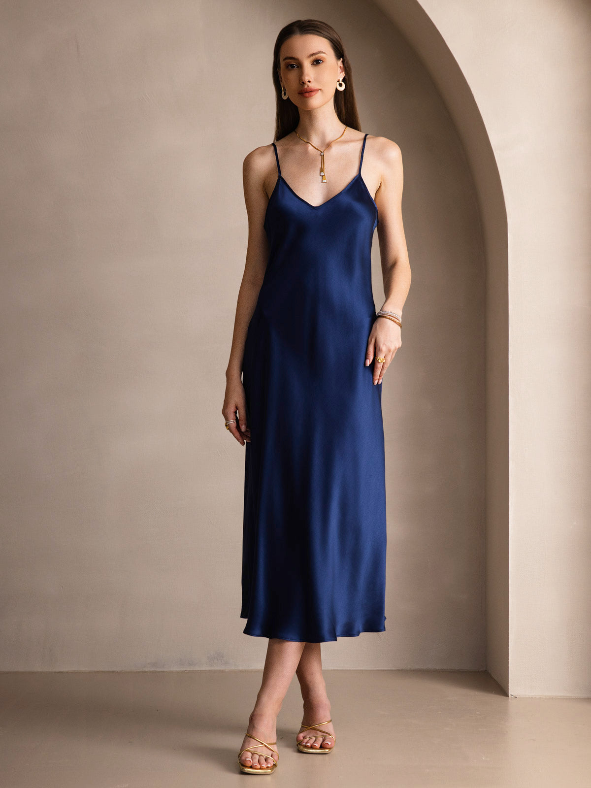 Seta - Vestido largo con tirantes finos