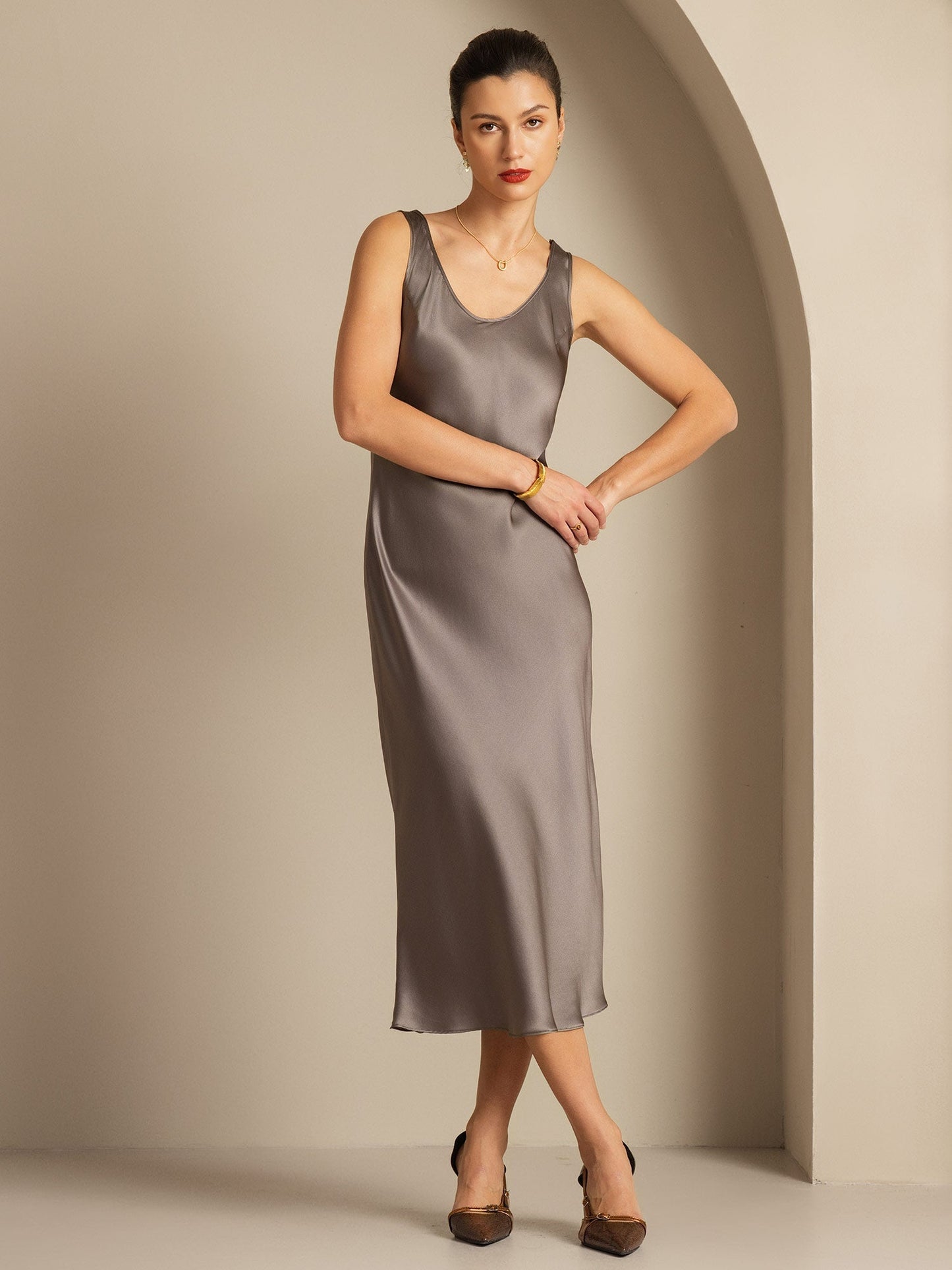 Sora - Vestido largo de seda pura