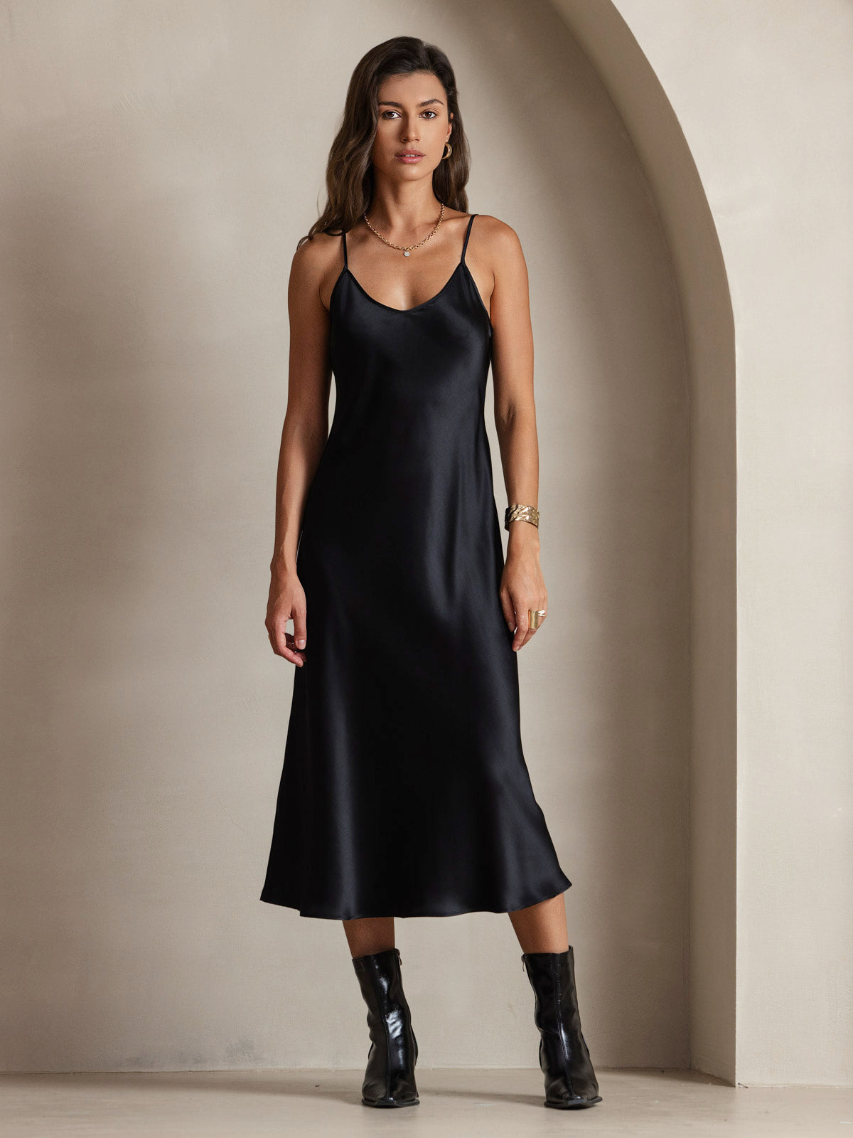 Seta - Vestido largo con tirantes finos