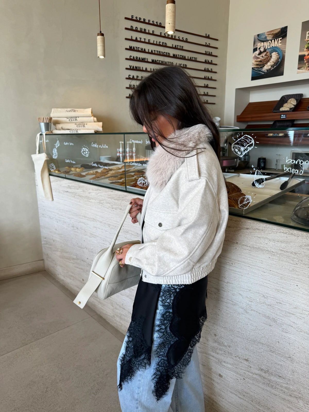 Chaqueta Siena Beige con Cuello de Pelo™