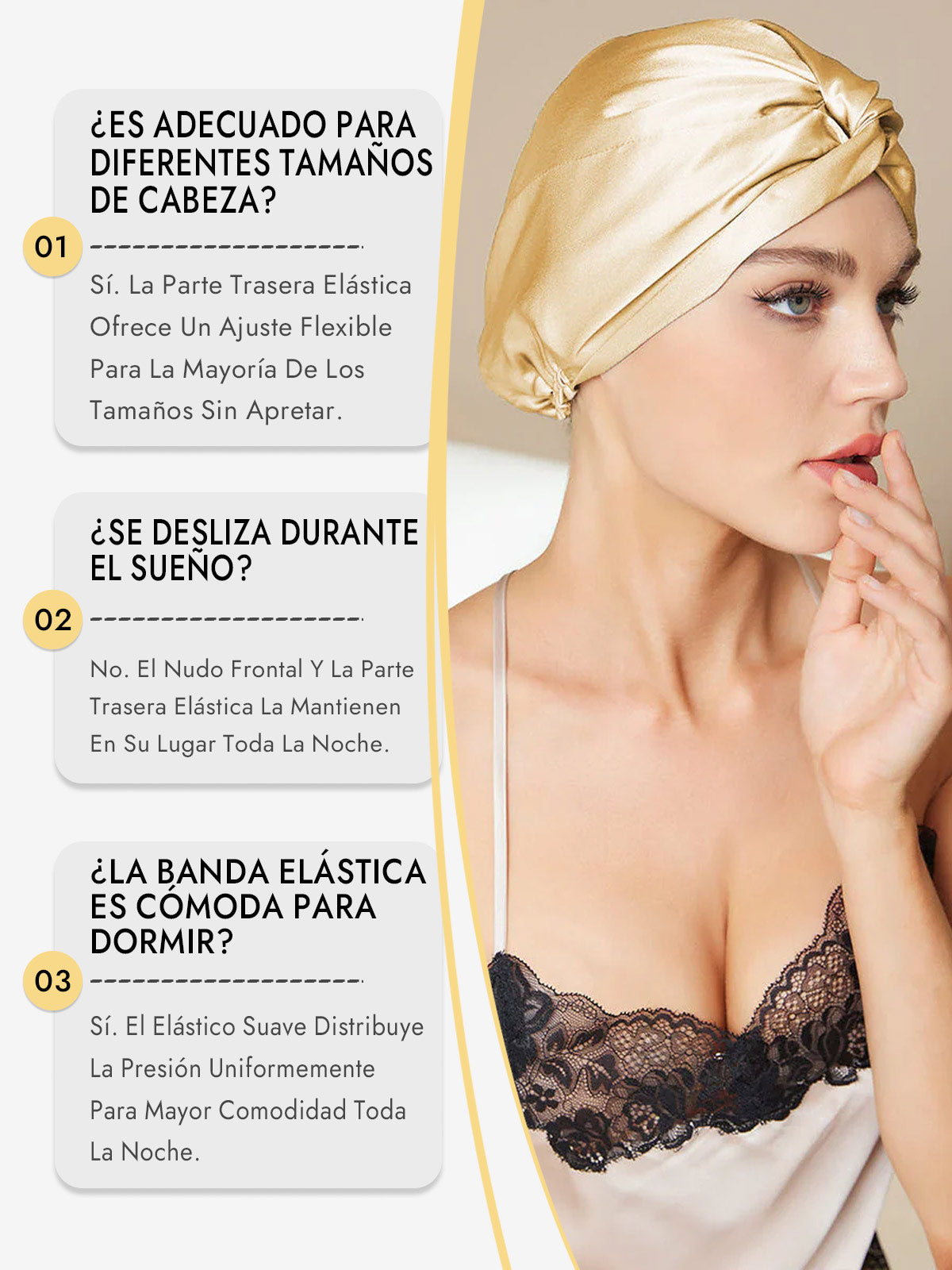 Gorro De Pura Seda Con Nudo Frontal