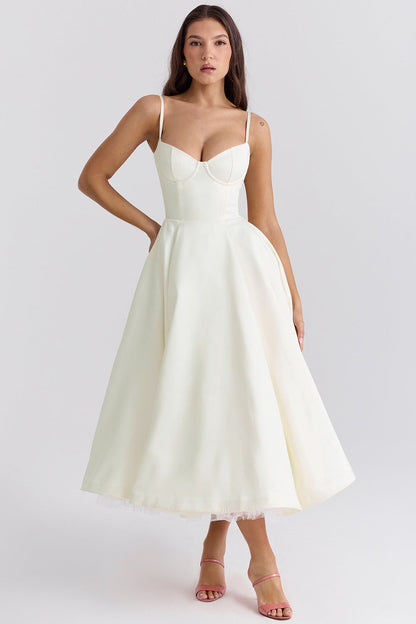 Yliana | Vestido midi romántico de verano