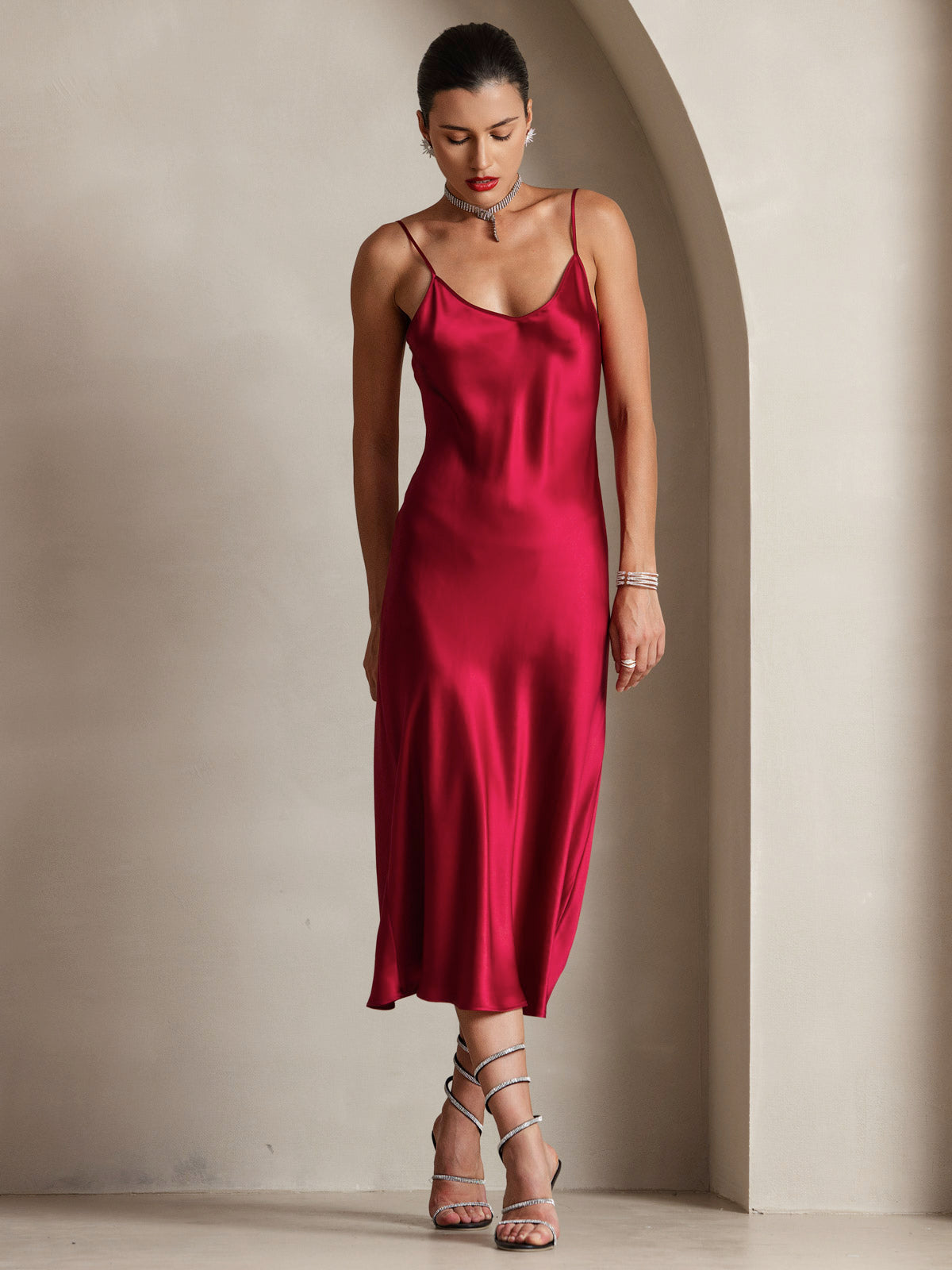 Seta - Vestido largo con tirantes finos