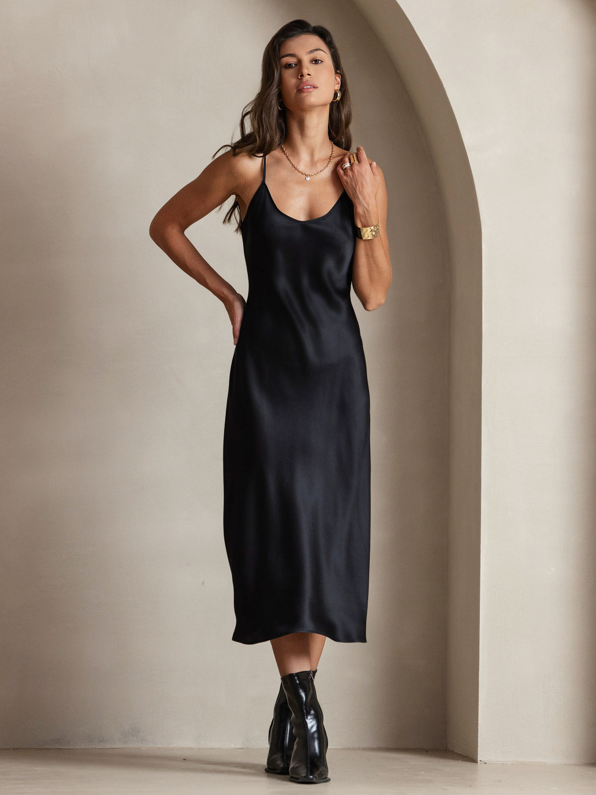 Seta - Vestido largo con tirantes finos