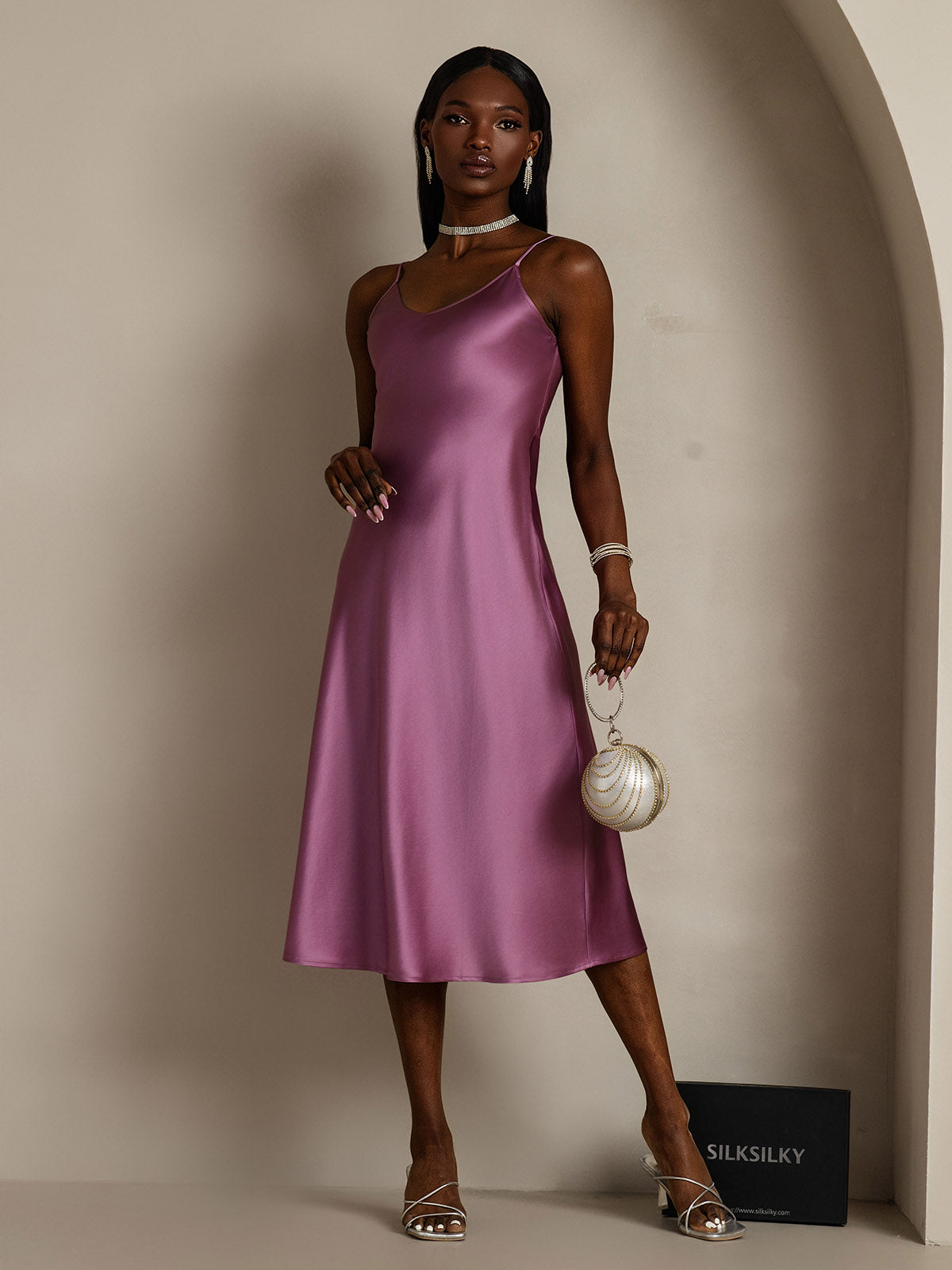 Seta - Vestido largo con tirantes finos