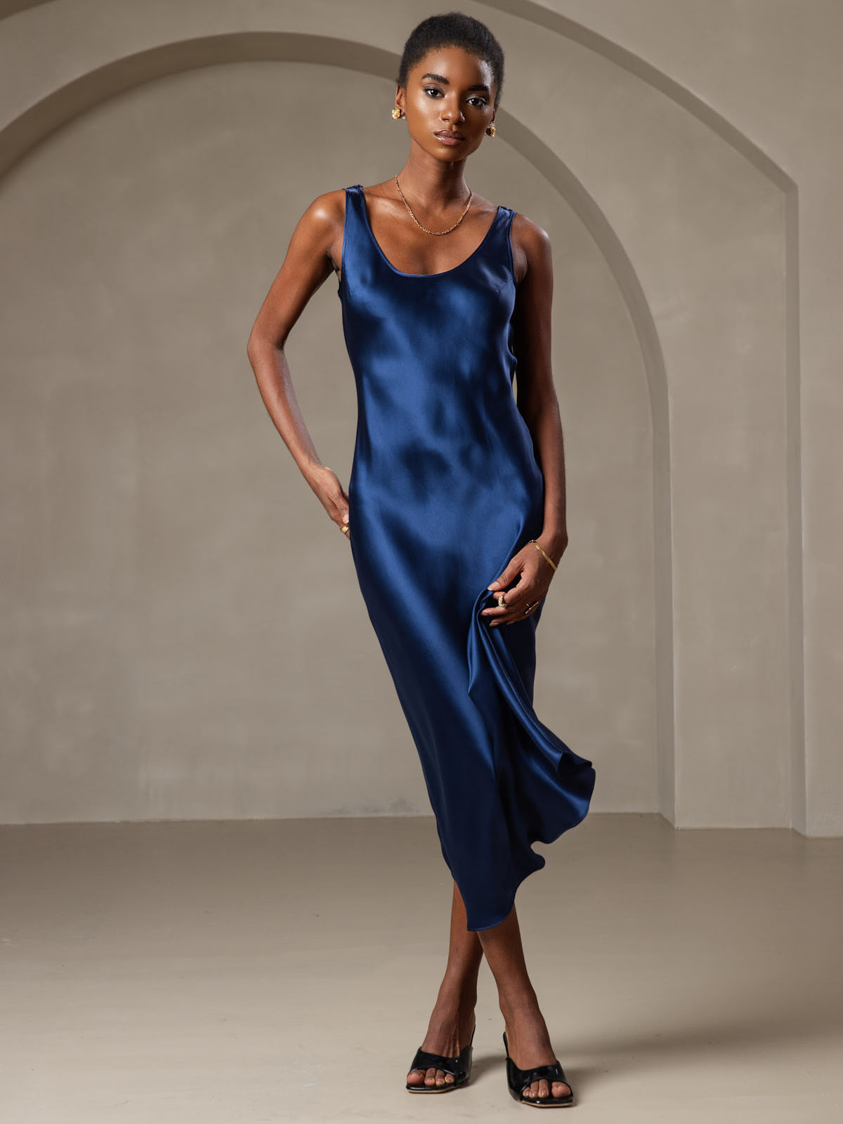 Sora - Vestido largo de seda pura