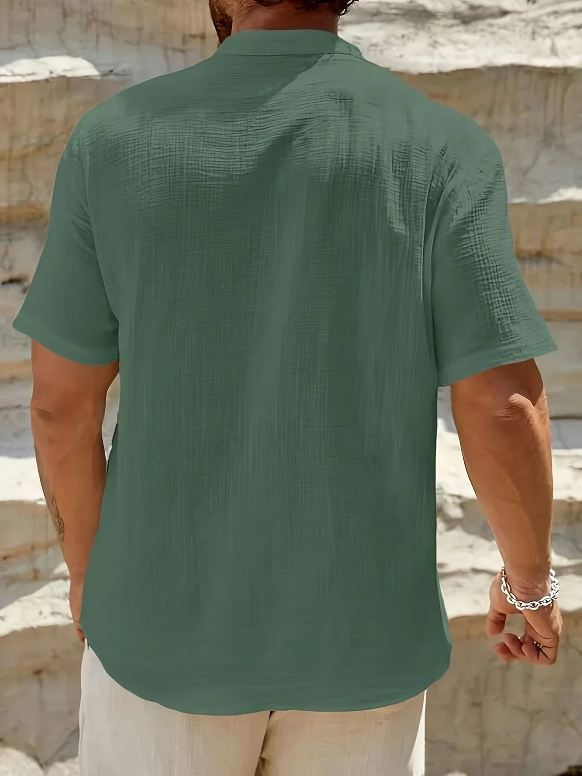 Natoli | Chemise d'été élégante à col montant