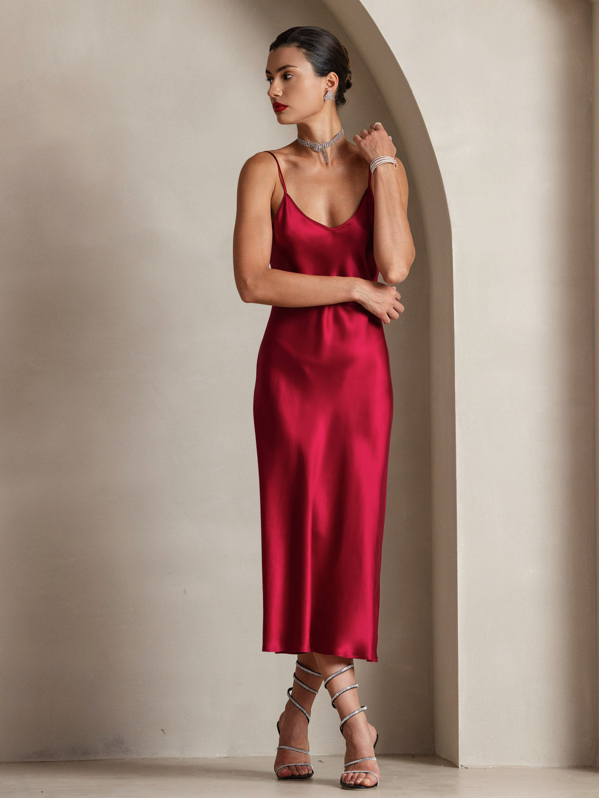 Seta - Vestido largo con tirantes finos