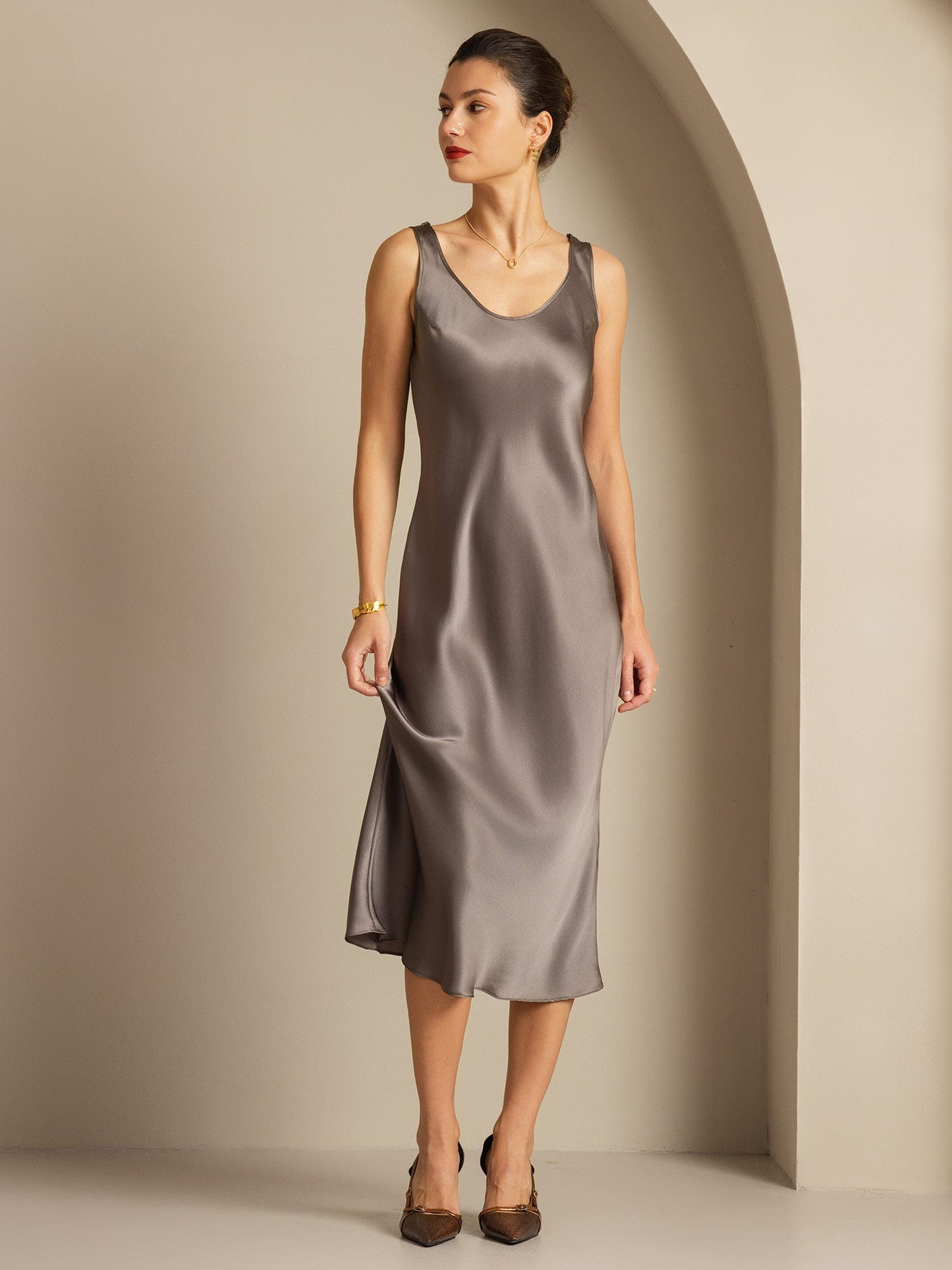 Sora - Vestido largo de seda pura
