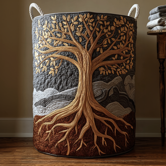 Árbol Eterno | Cesto para la Ropa Hecho a Mano