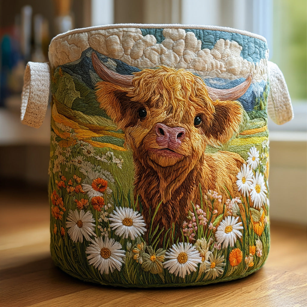 Flores de las Highland | Cesto para la Ropa Hecho a Mano