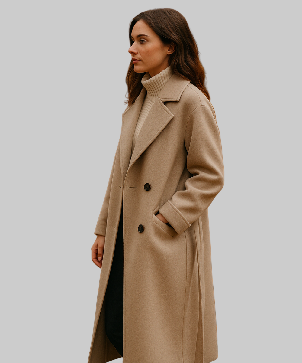 Sofía™ | Abrigo largo efecto lana