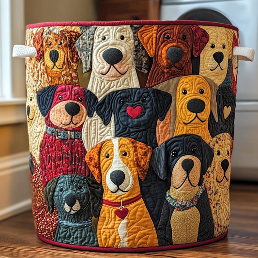 Perros de Colores | Cesto para la Ropa Hecho a Mano