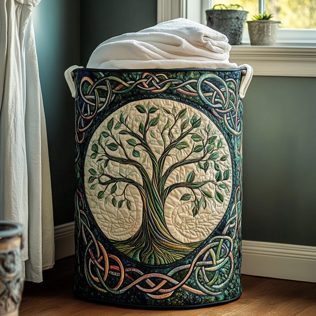 Árbol de la Vida | Cesto para la Ropa Hecho a Mano