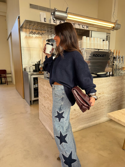 MEGAN | Vaqueros de pierna ancha con estrellas