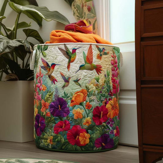 Pájaros y Flores | Cesto para la Ropa Hecho a Mano