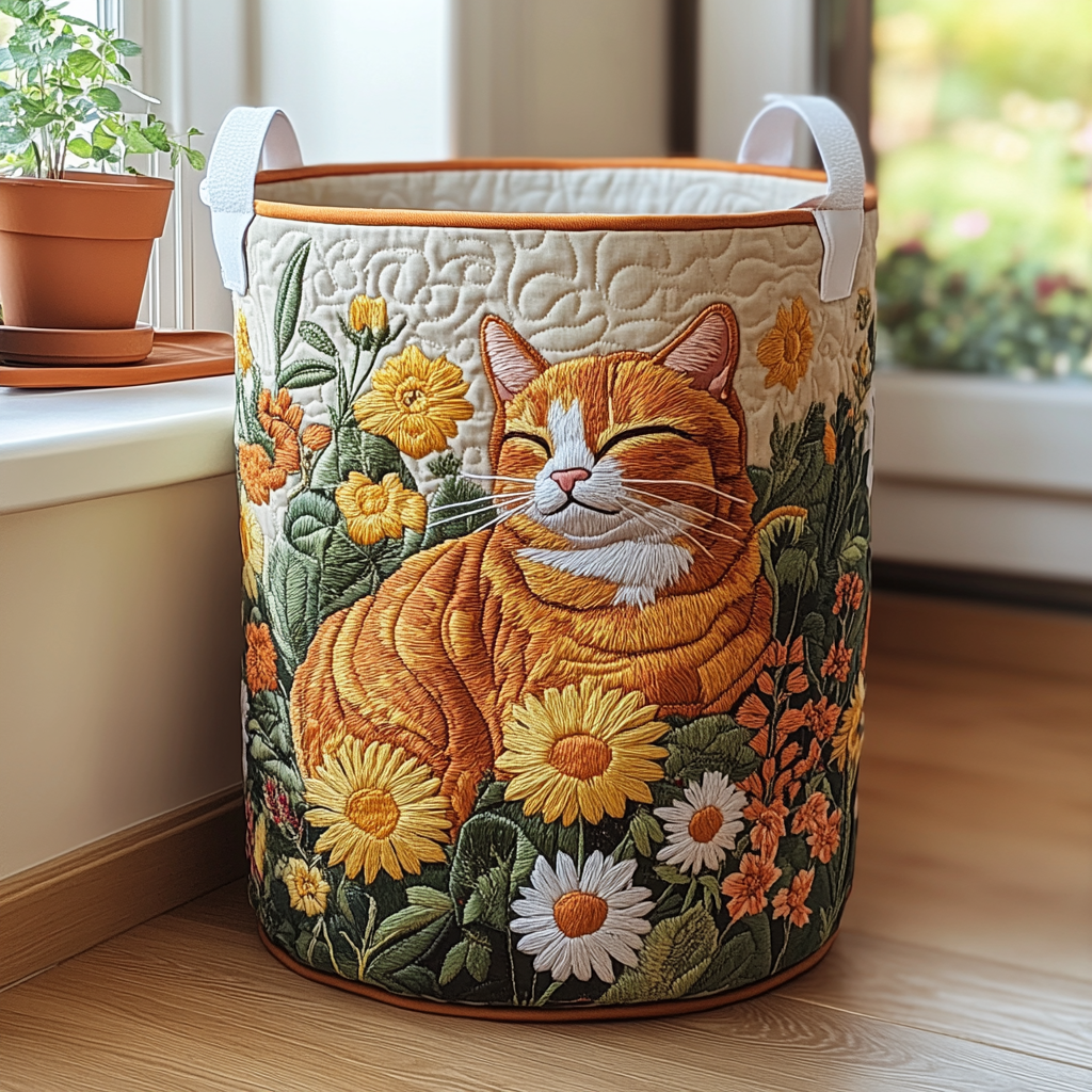 Gato del Bosque | Cesto para la Ropa Hecho a Mano