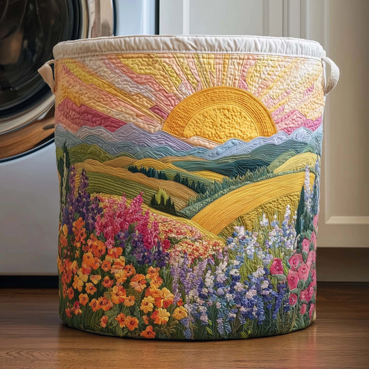 Naturaleza y Amanecer | Cesto para la Ropa Hecho a Mano