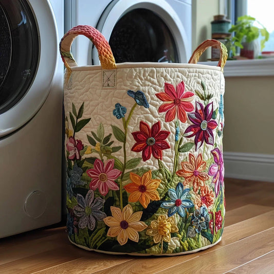 Flores | Cesto para la Ropa Hecho a Mano