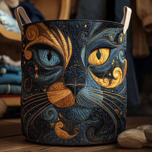 Gato Misterioso | Cesto para la Ropa Hecho a Mano