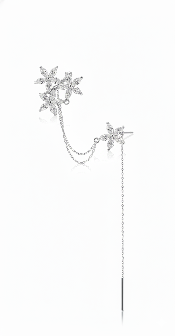 Pendientes de flores elegantes