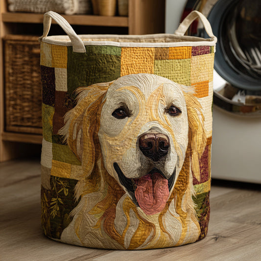 Dulce Golden Retriever | Cesto para la Ropa Hecho a Mano