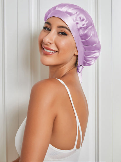 Gorro clásico de pura seda con cintas