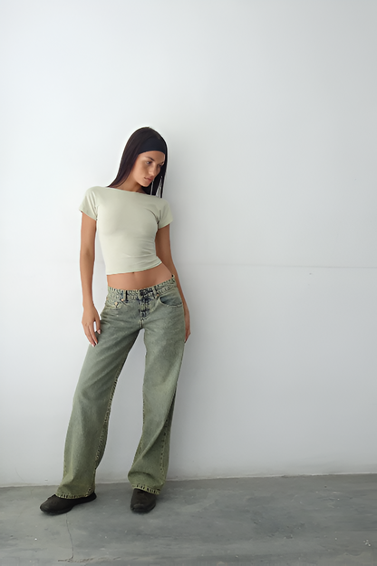 MIA | Vaqueros de talle bajo y pierna ancha
