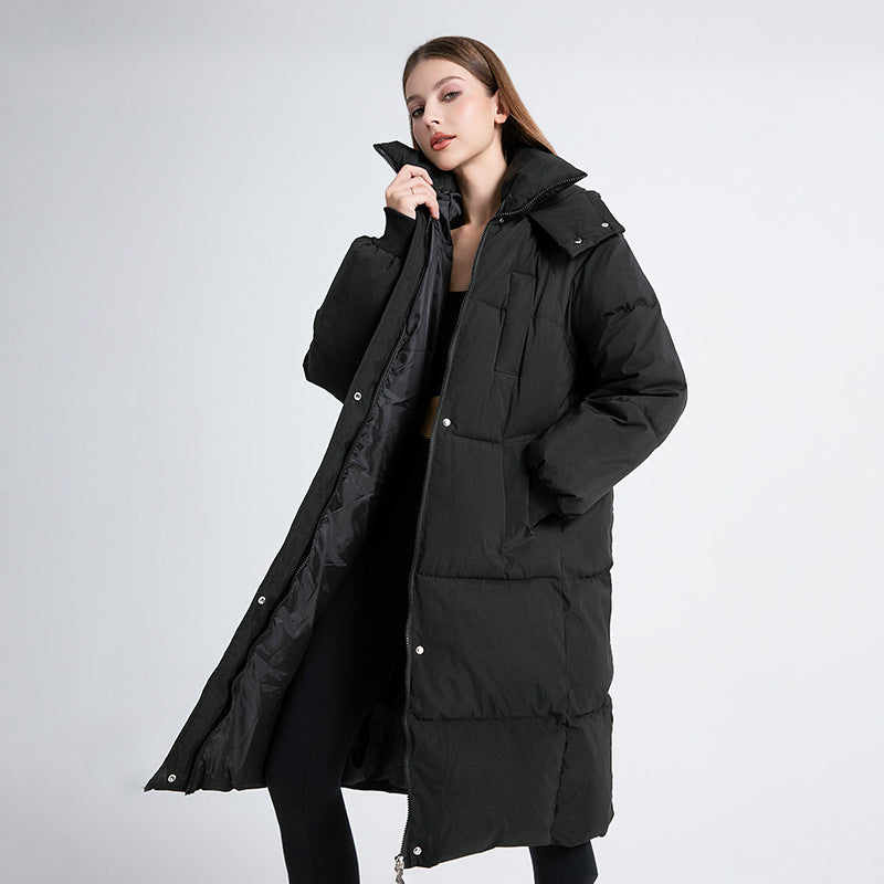 Gabriela™ | Abrigo largo acolchado con capucha