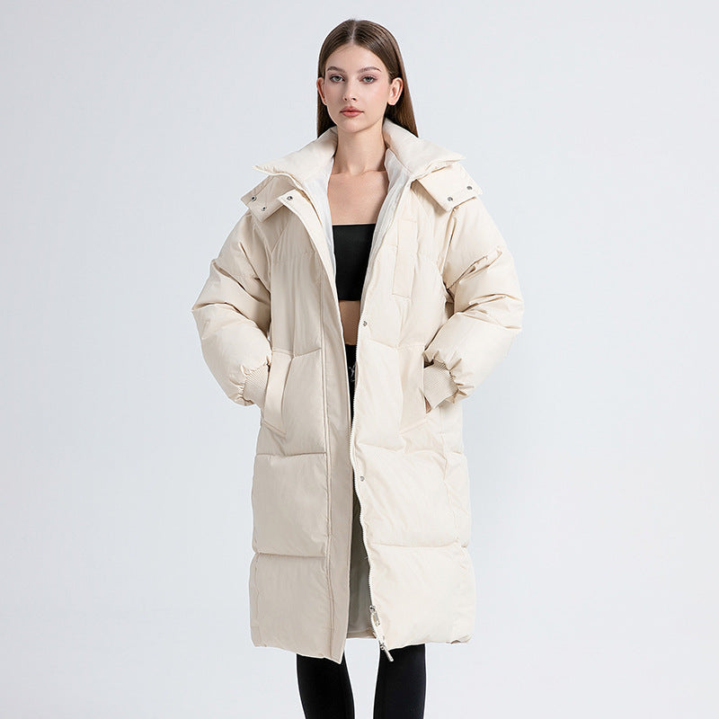 Gabriela™ | Abrigo largo acolchado con capucha