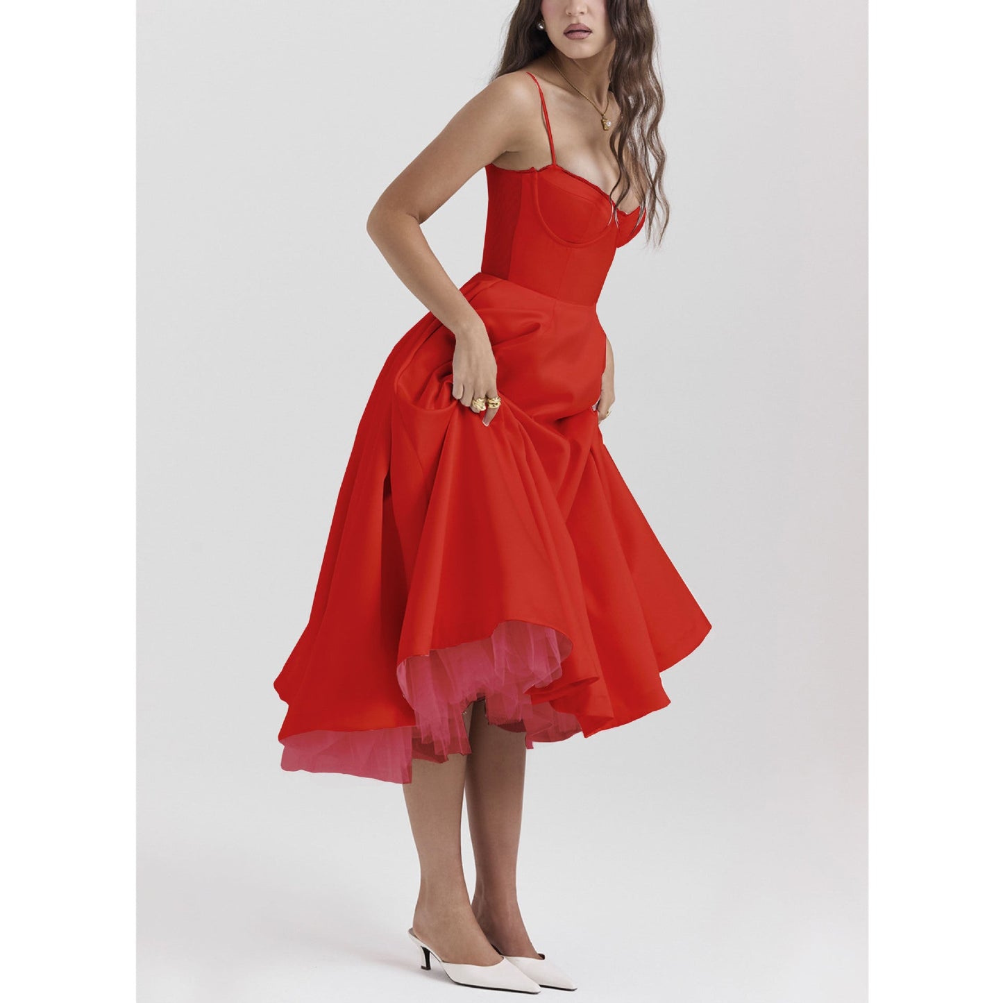 Yliana | Vestido midi romántico de verano