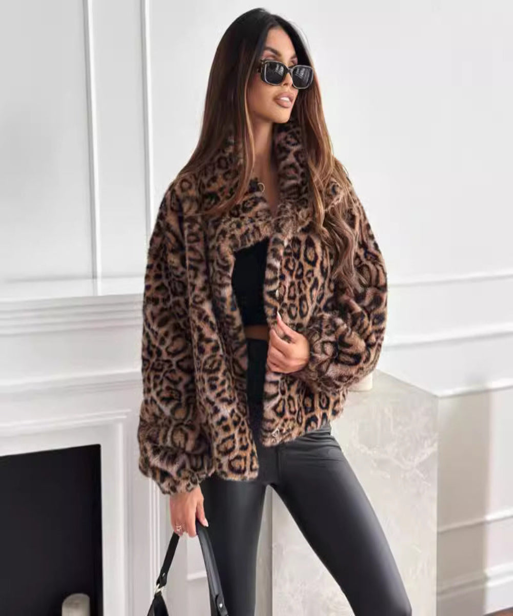Leonor™ | Abrigo estampado leopardo