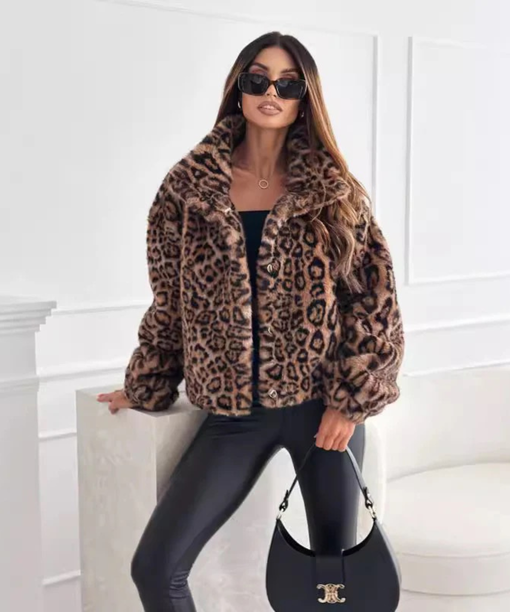 Leonor™ | Abrigo estampado leopardo
