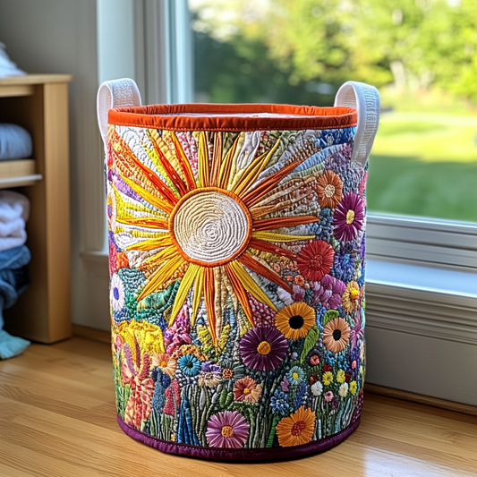 Girasol en Flor | Cesto para la Ropa Hecho a Mano