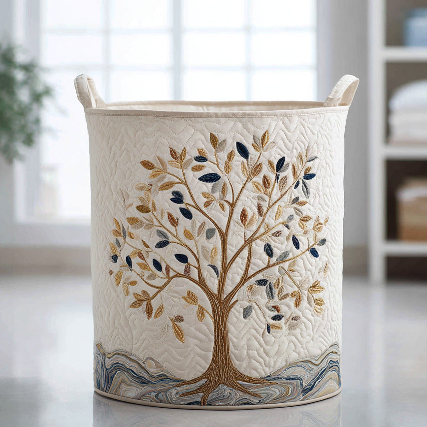 Árbol en Flor | Cesto para la Ropa Hecho a Mano