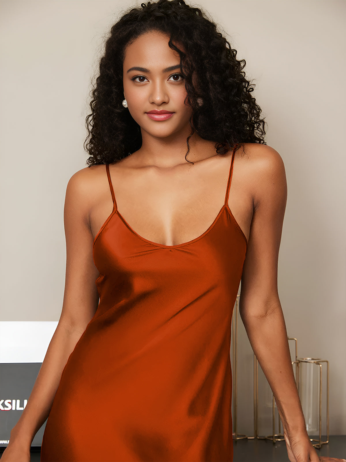 Seta - Vestido largo con tirantes finos