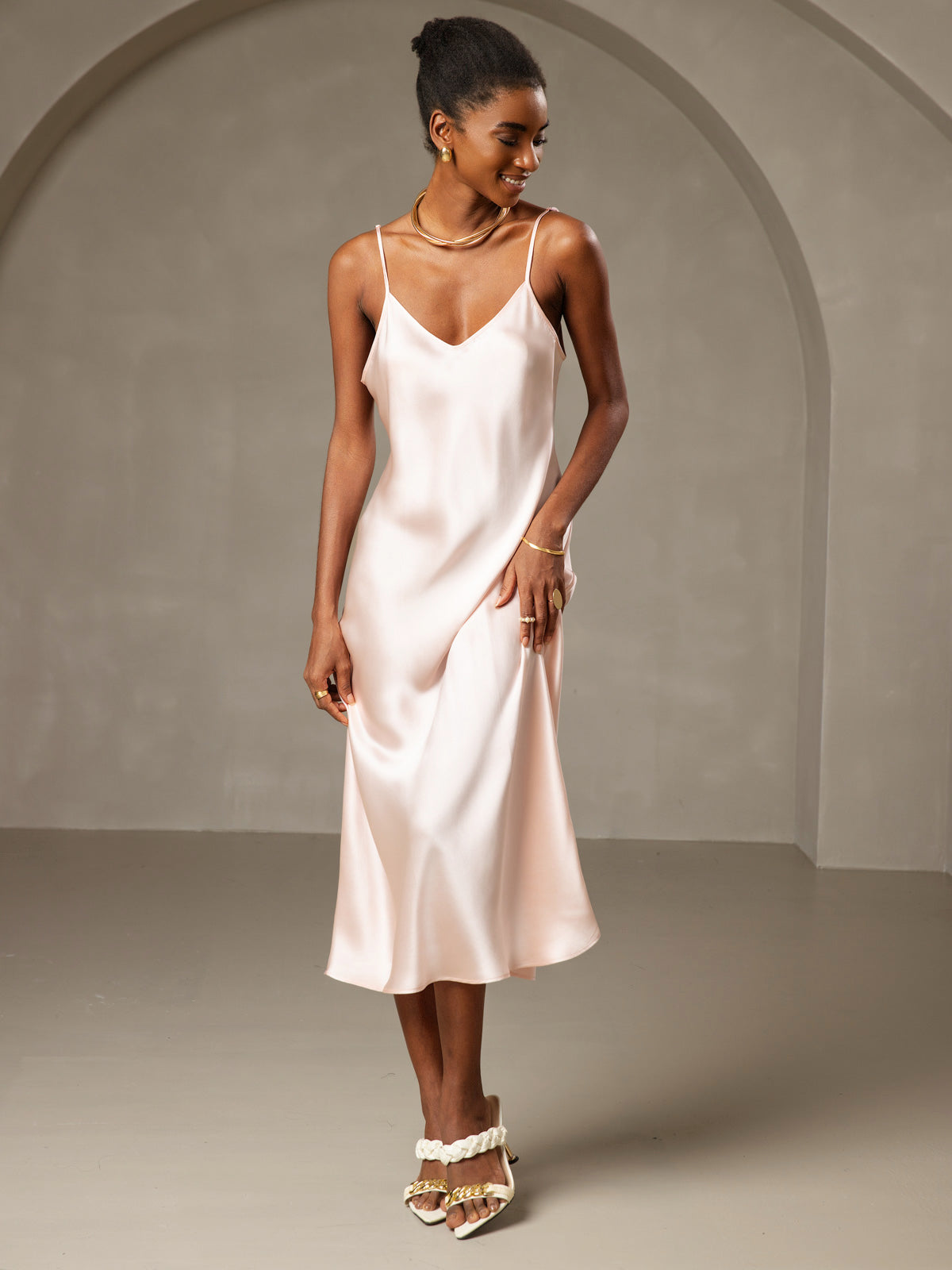Seta - Vestido largo con tirantes finos