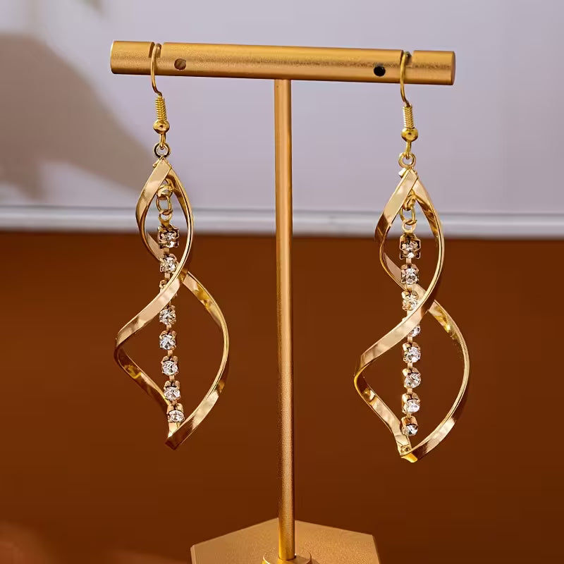 Pendientes en forma de espiral de estallido solar | Oro