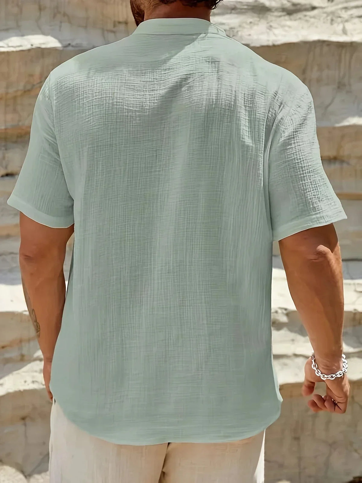 Natoli | Chemise d'été élégante à col montant
