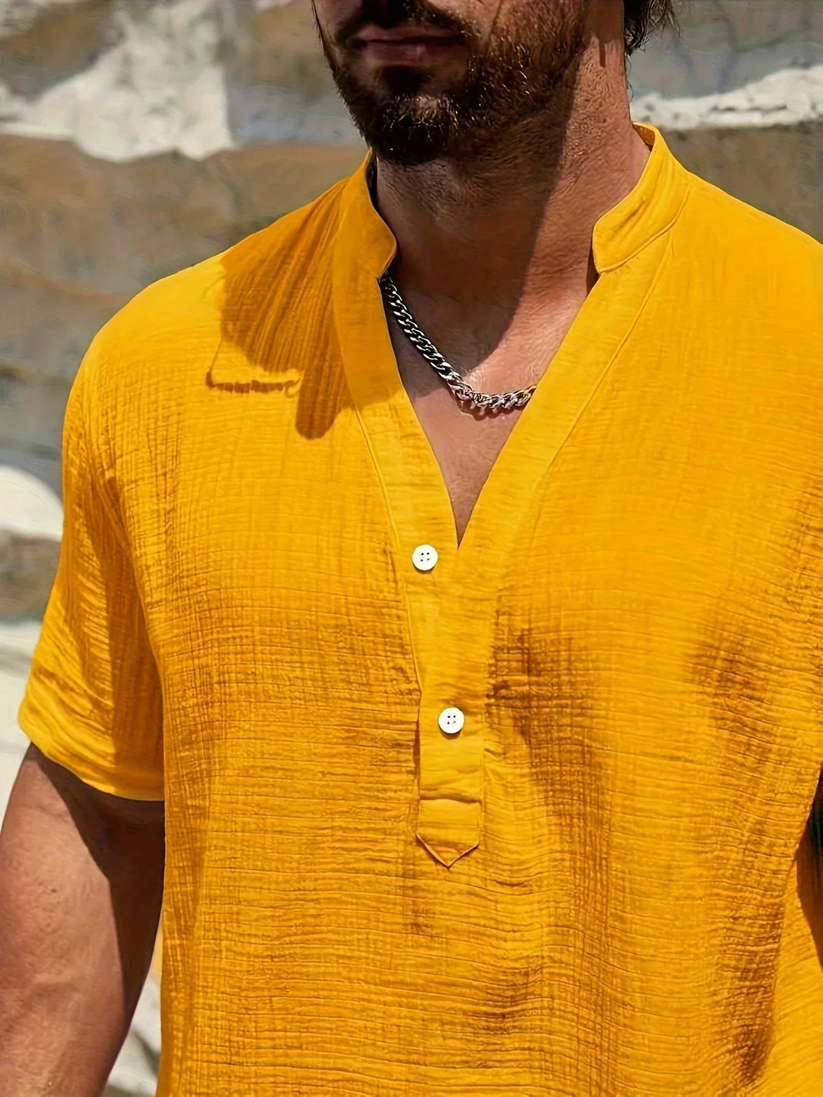 Natoli | Chemise d'été élégante à col montant